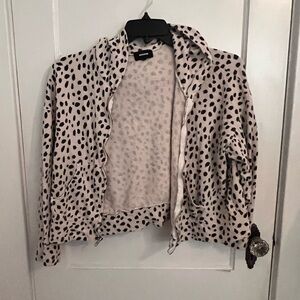 Monrow Black and Cream Teddy Jacket